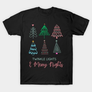 Christmas Twinkle Lights Merry Nights T-Shirt